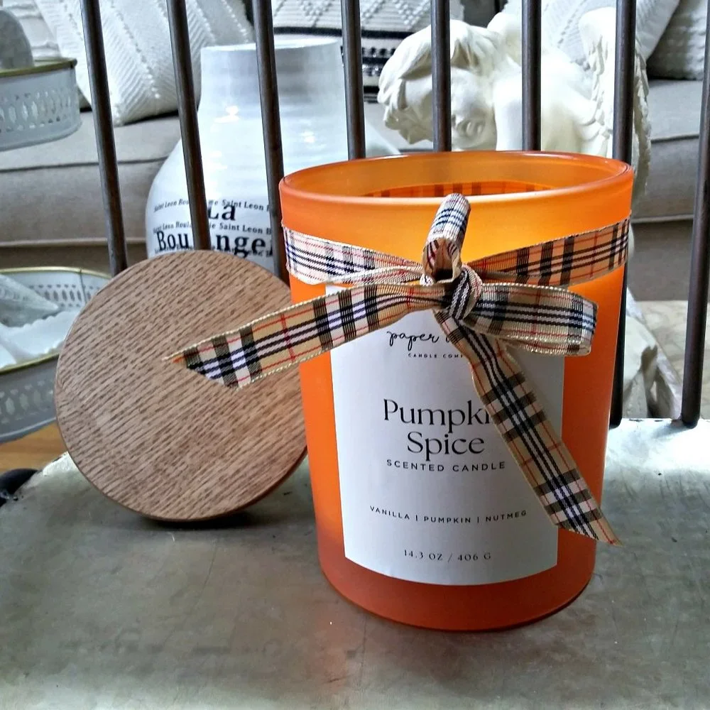 NEW! LARGE Pumpkin Spice 2 WICK Candle OH MY!